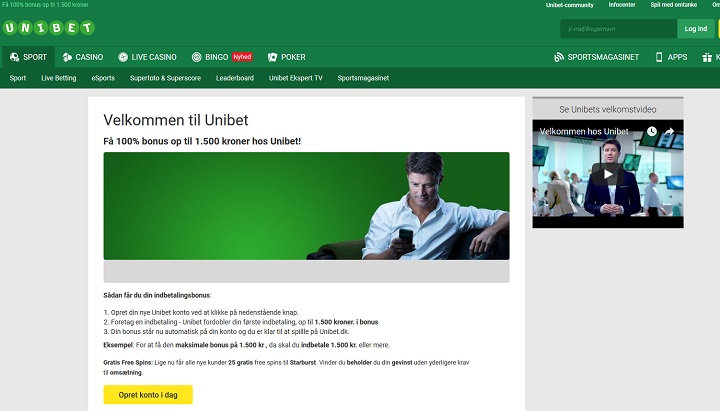 Unibet Bookmaker Bonus